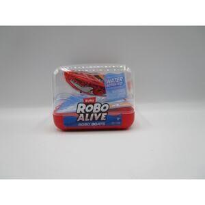 Zuru Robo Alive Robo Boat Red Robotic Water Activated Shark Face